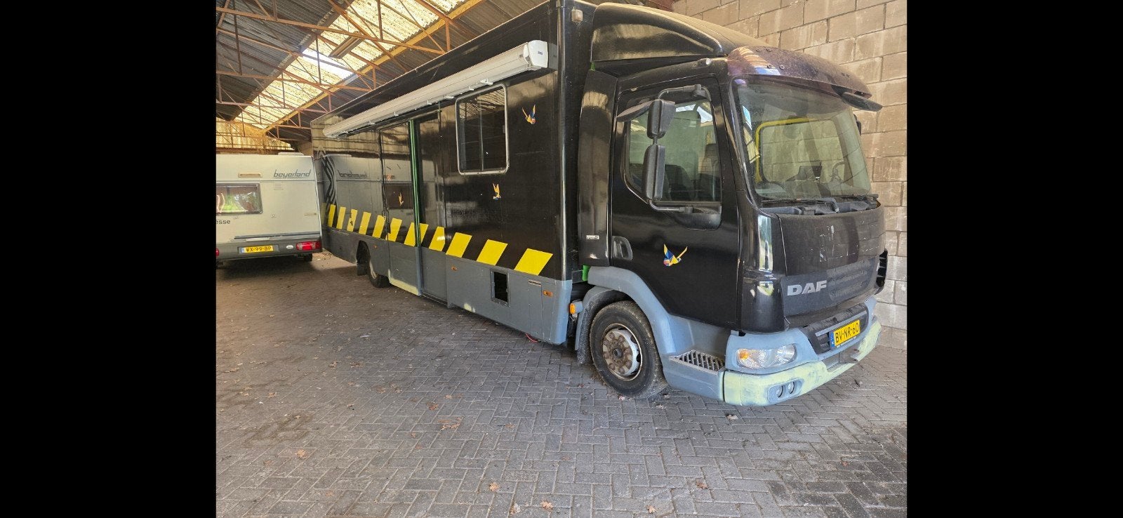 Daf LF 45 2008 aut Camper opbouw, Automaat, Euro 5, 6600 cc, Zwart