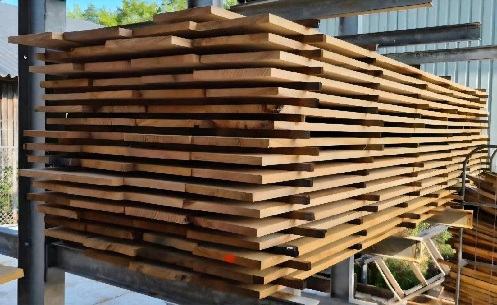 eiken windgedroogd planken Europeeseiken, Tuin en Terras, Ophalen, Nieuw