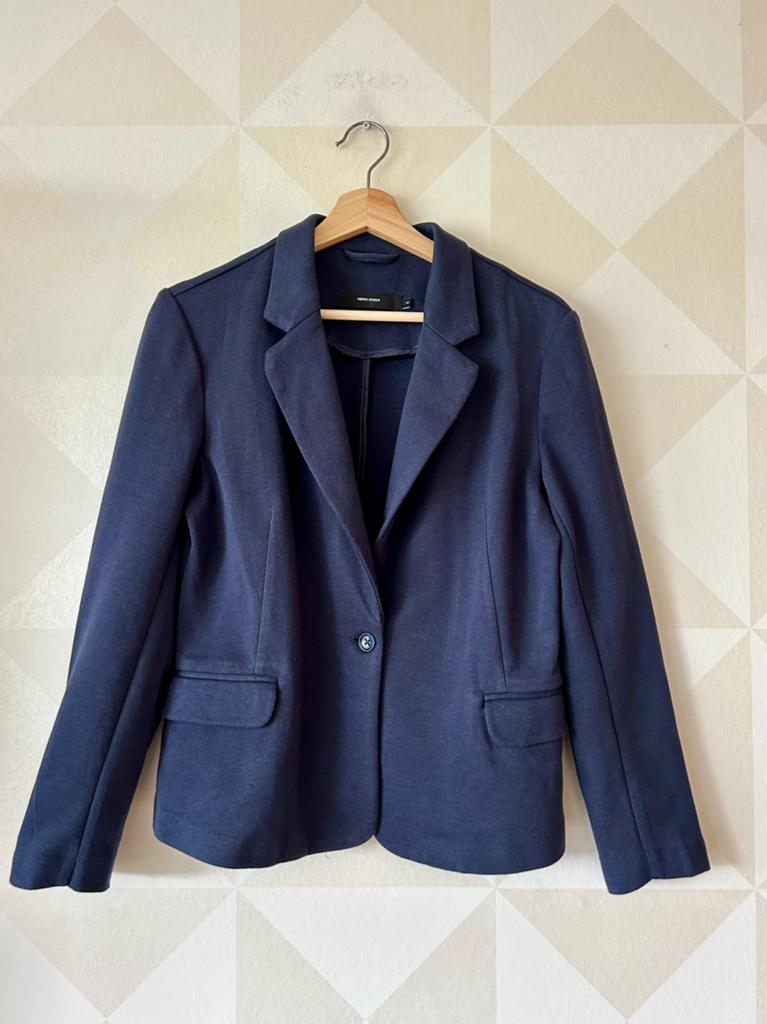 Vero Moda Blazer colbert donkerblauw XL/42 zgan, Blauw, Maat 46/48 (XL) of groter, Ophalen of Verzenden, Zo goed als nieuw