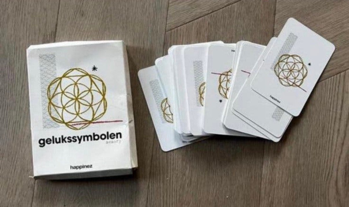 Gelukssymbolen 42 kaarten in doosje, Ophalen of Verzenden, Zo goed als nieuw, Tarot of Kaarten leggen, Overige typen