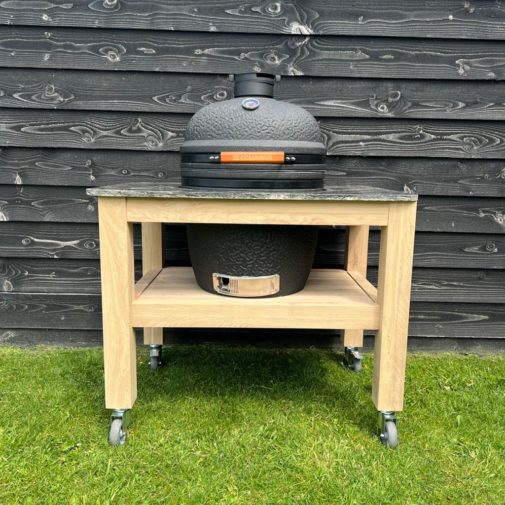 OP=OP Easy Luxe Massief Eiken Barbeque Kast Incl. Graniet