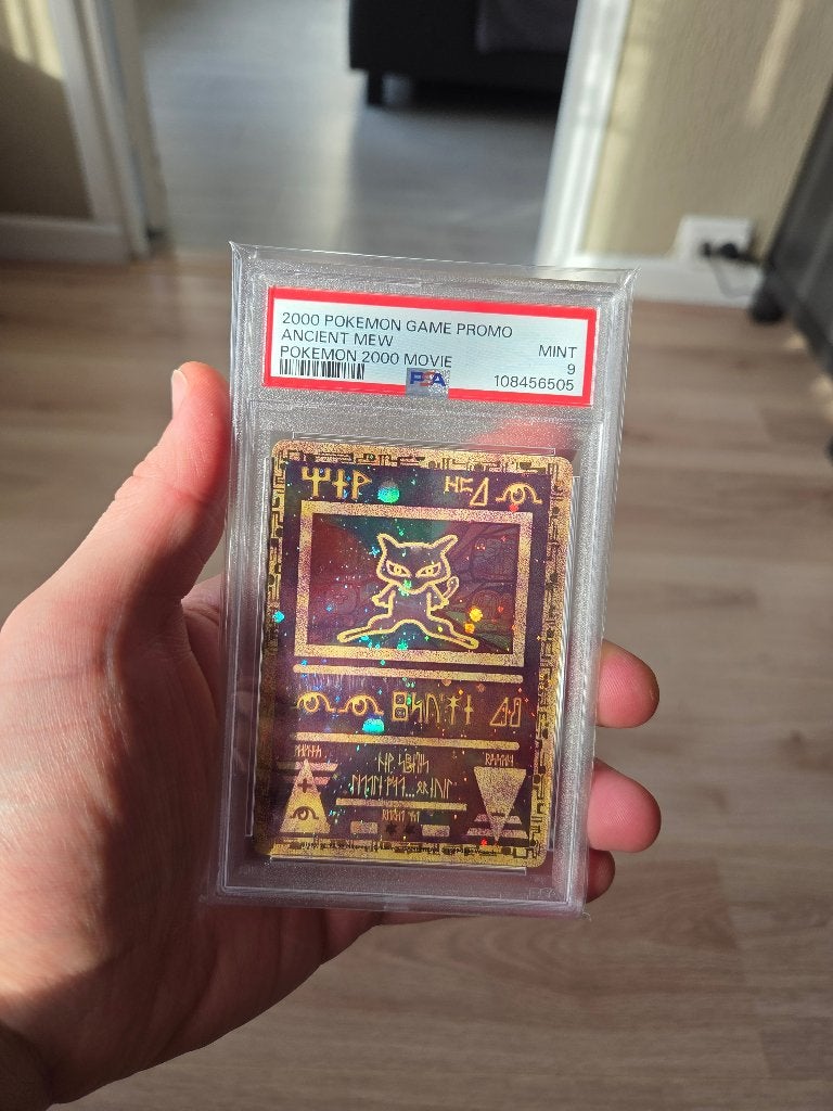 Ancient Mew pokemon game promo movie 2000 psa 9, Ophalen of Verzenden, Zo goed als nieuw, Losse kaart, Foil