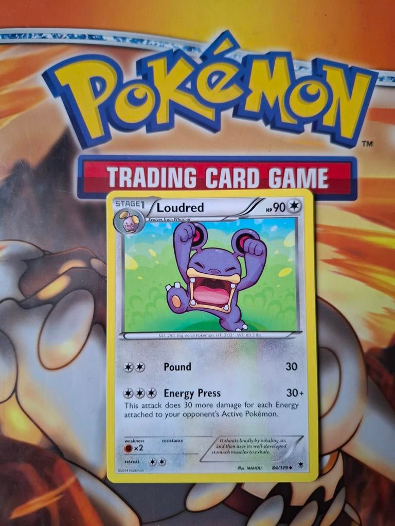 Loudred 84/119 XY Phantom Forces pokemon kaart nm, Ophalen of Verzenden, Zo goed als nieuw, Losse kaart