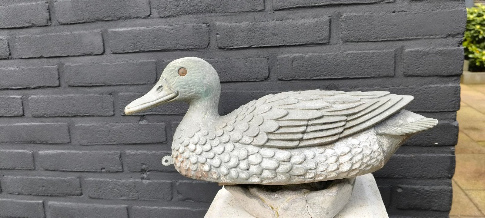 Kunstof Eend., Tuin en Terras, Ophalen of Verzenden, Zo goed als nieuw, Kunststof