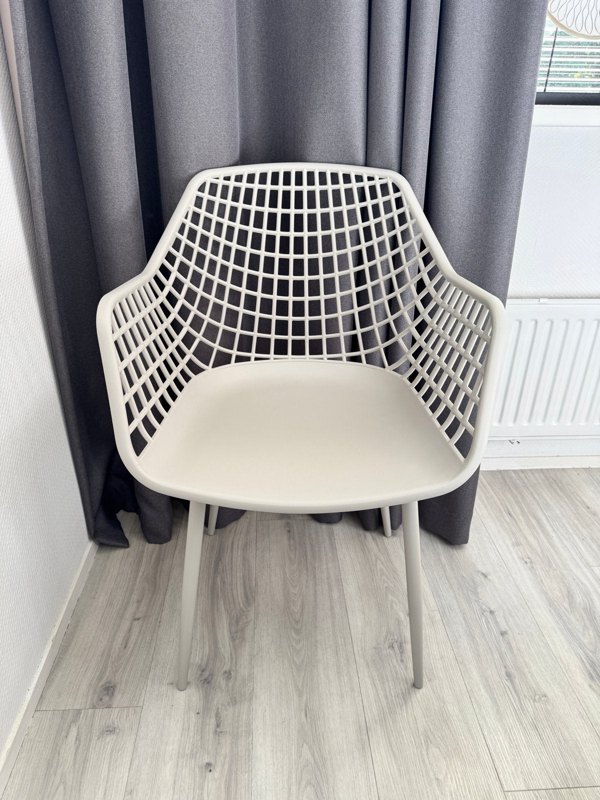 Kuipstoel Webbing Kwantum Taupe - Zo goed als nieuw, Ophalen, Kunststof, Overige kleuren, Zo goed als nieuw