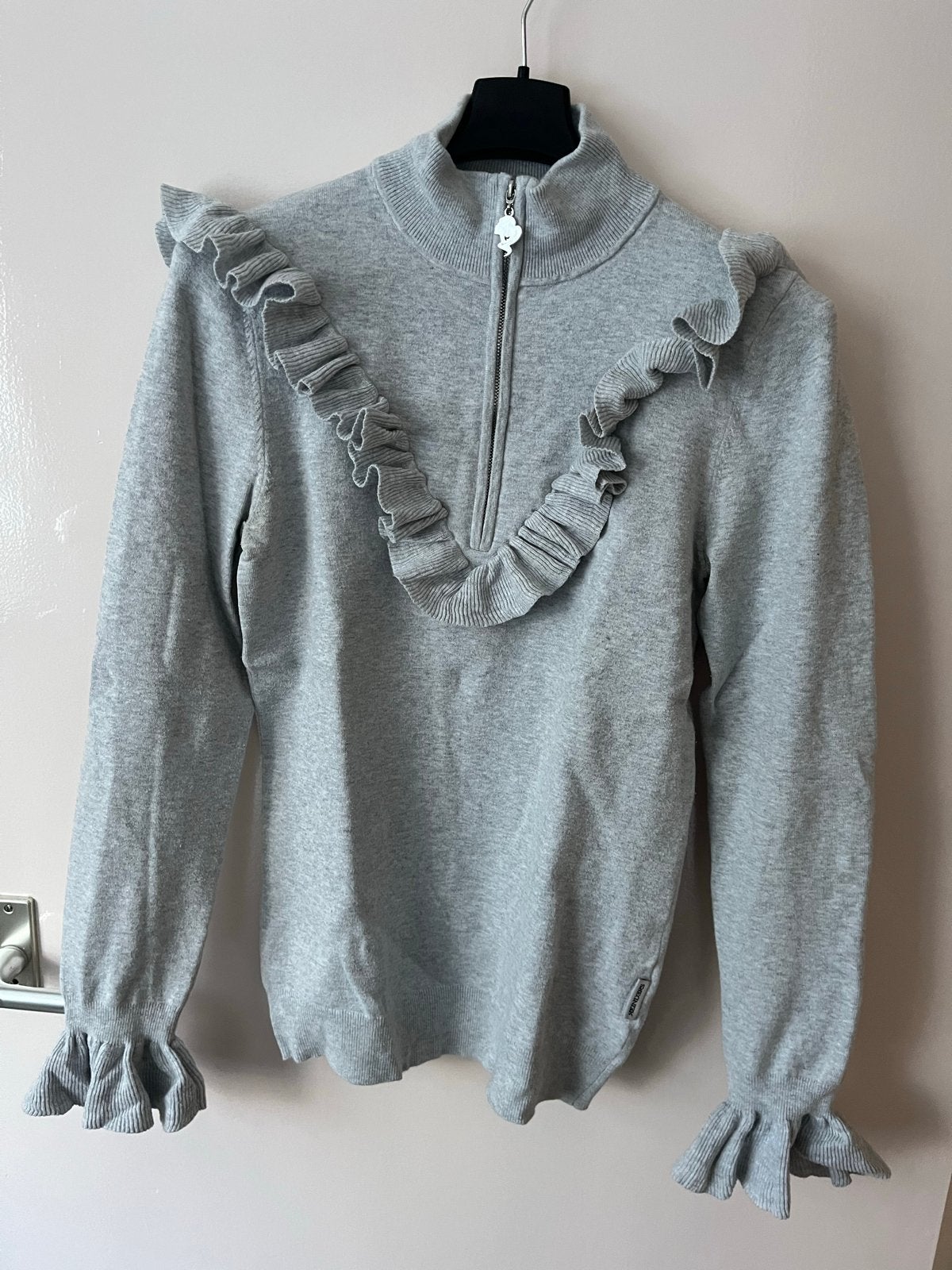 Grijze Reinders trui met rits, V-hals of col, Maat XL, Ophalen of Verzenden, Gedragen, Maat 46/48 (XL) of groter, Grijs