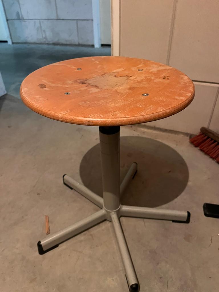 Vintage pianokruk, Huis en Inrichting, Ophalen, In hoogte verstelbaar, Gebruikt, Hout