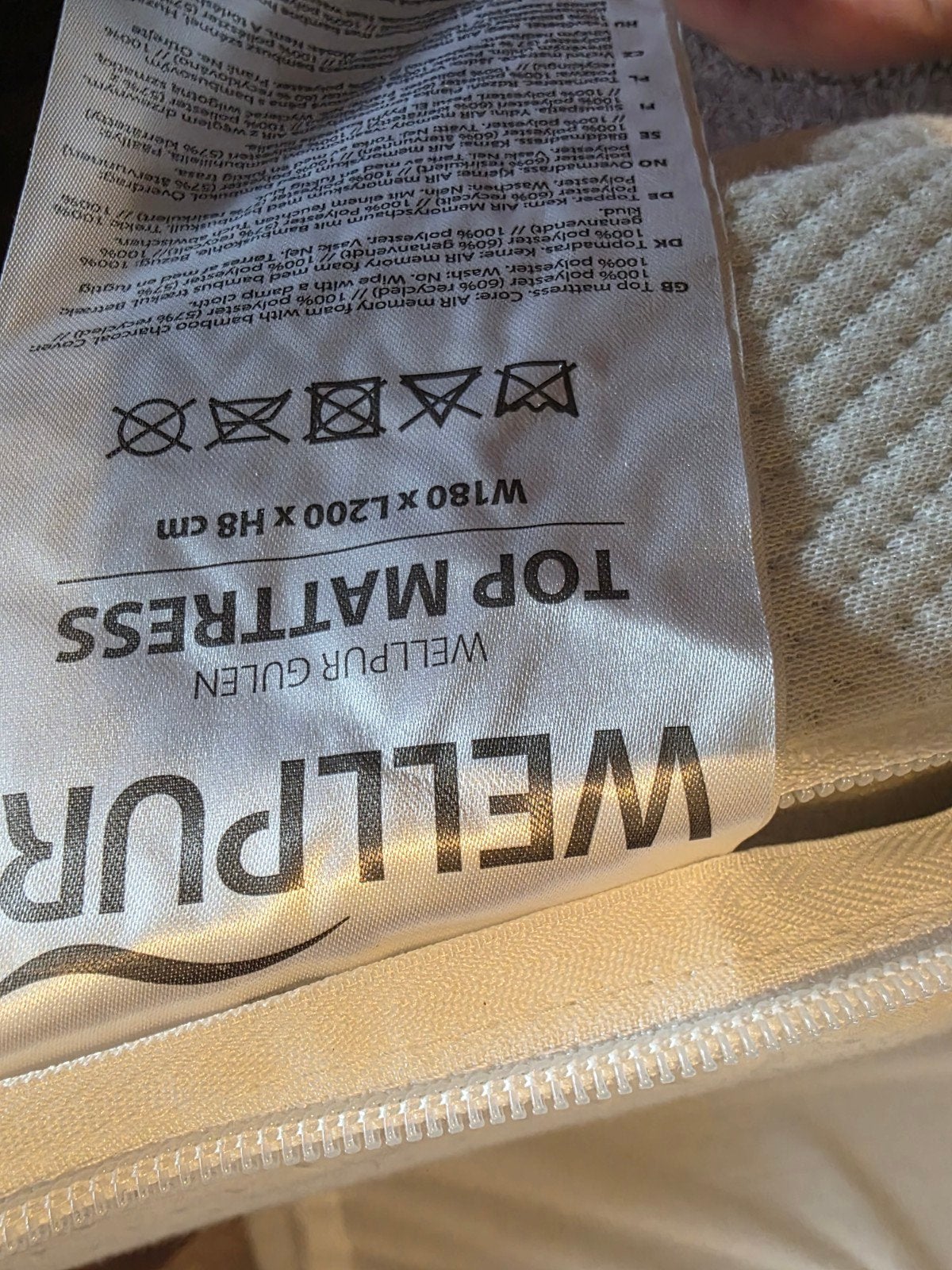 Topmatras JYSK Gulen traagschuim 180x200 cm - Nieuwstaat, Ophalen, Tweepersoons, Zo goed als nieuw, Matras