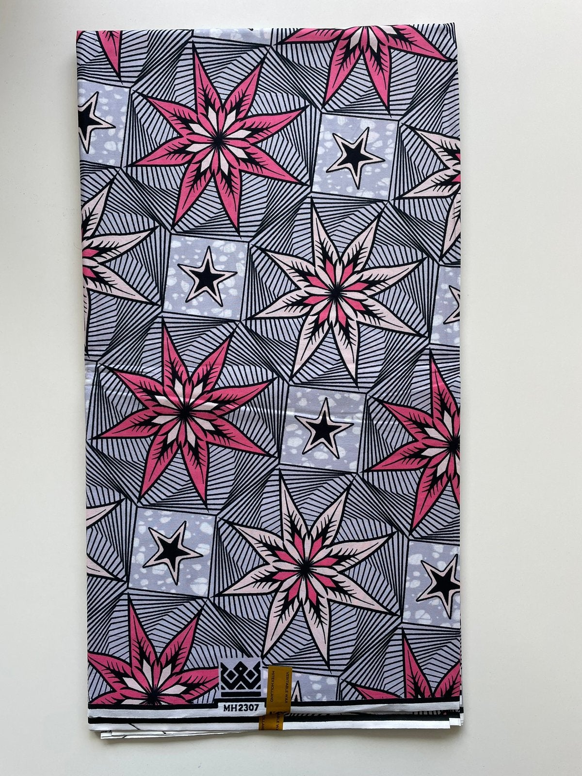 Afrikaanse stof 2 yards 100% katoen, Verzenden, Nieuw, 30 tot 120 cm, Katoen