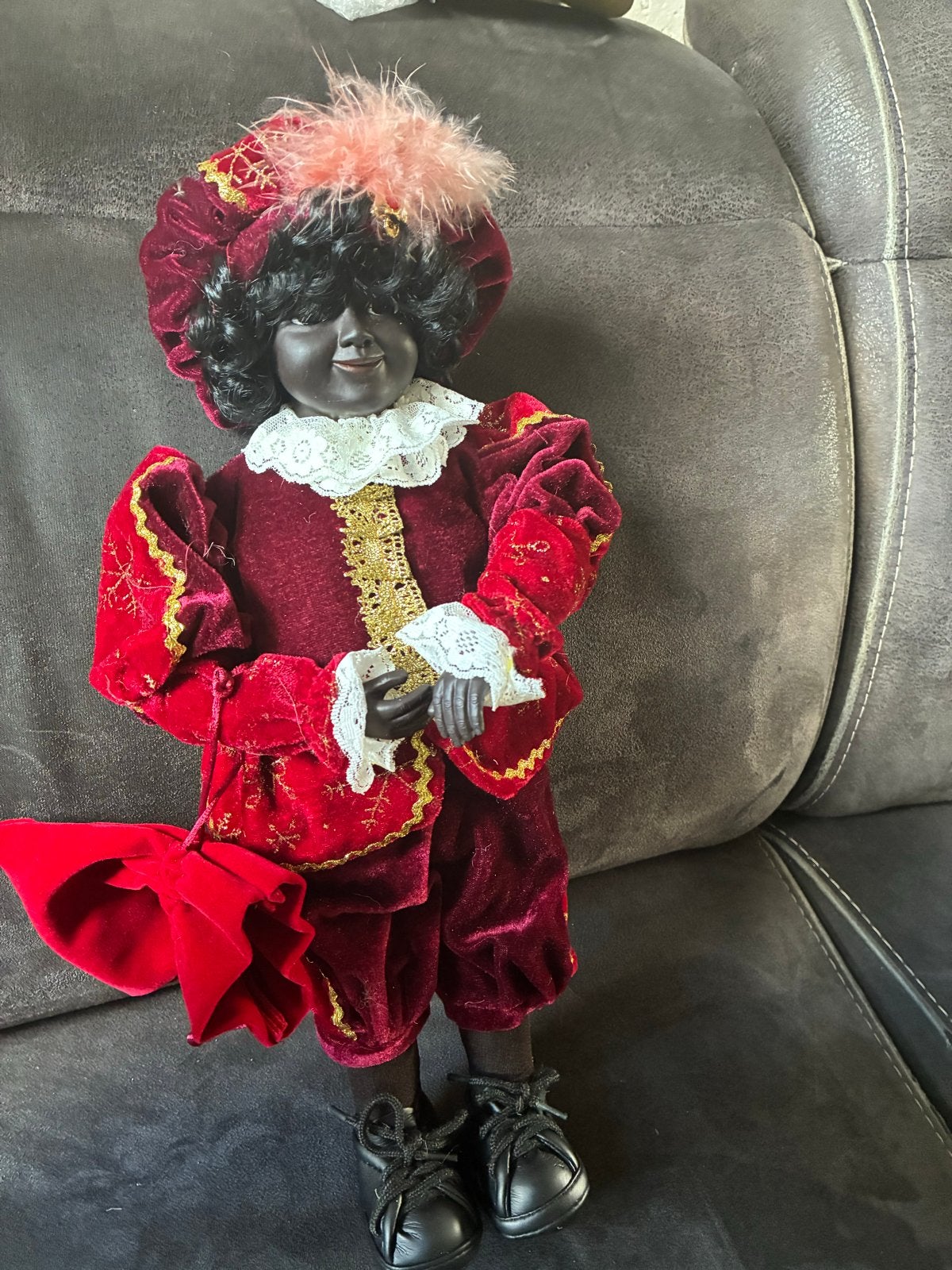 Set van 4 Zwarte Piet poppen - Decoratie Sinterklaas, Ophalen of Verzenden, Zo goed als nieuw, Pop