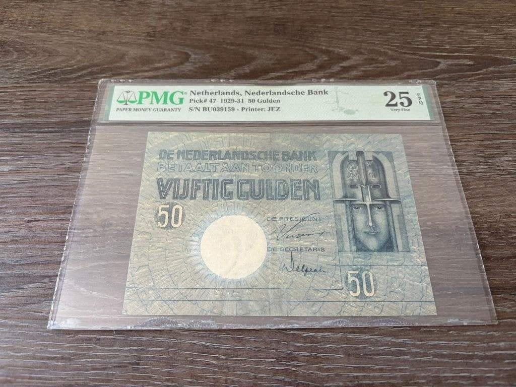 Biljet 50 gulden Minerva, 1930 | PMG 25, Ophalen of Verzenden, 50 gulden