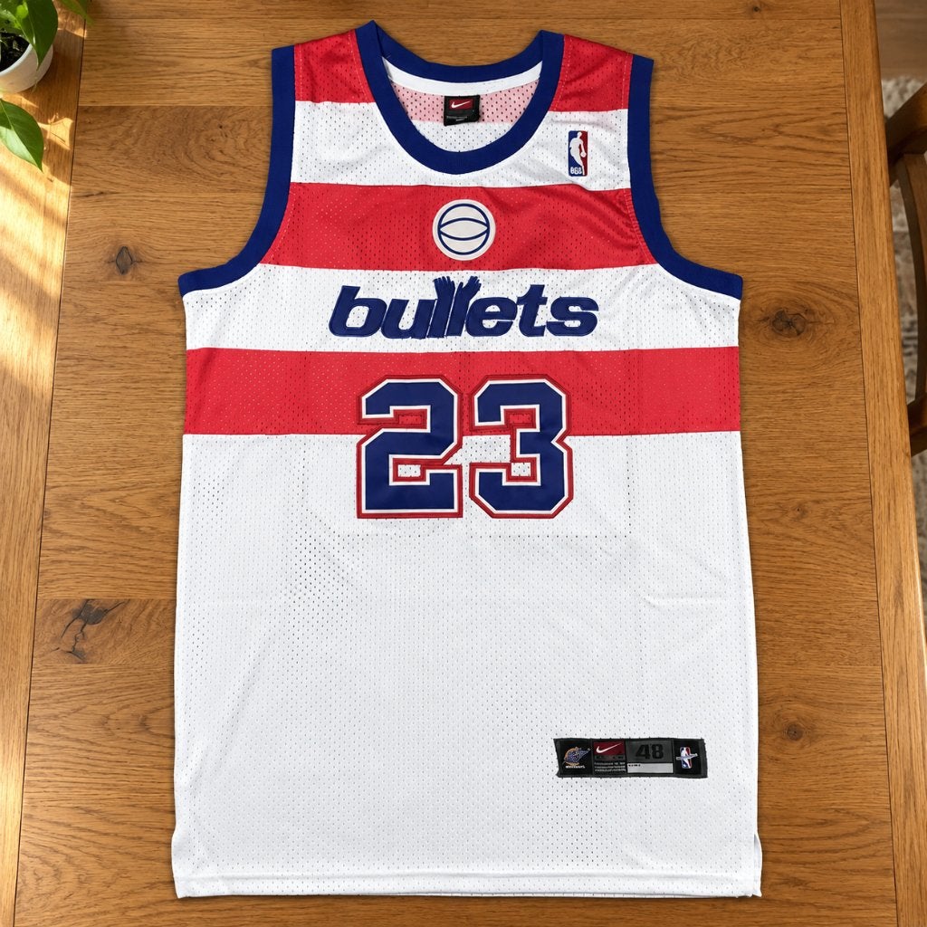 Michael Jordan Bullets 23 jersey wit – L/XL, Ophalen of Verzenden, Nieuw, Kleding