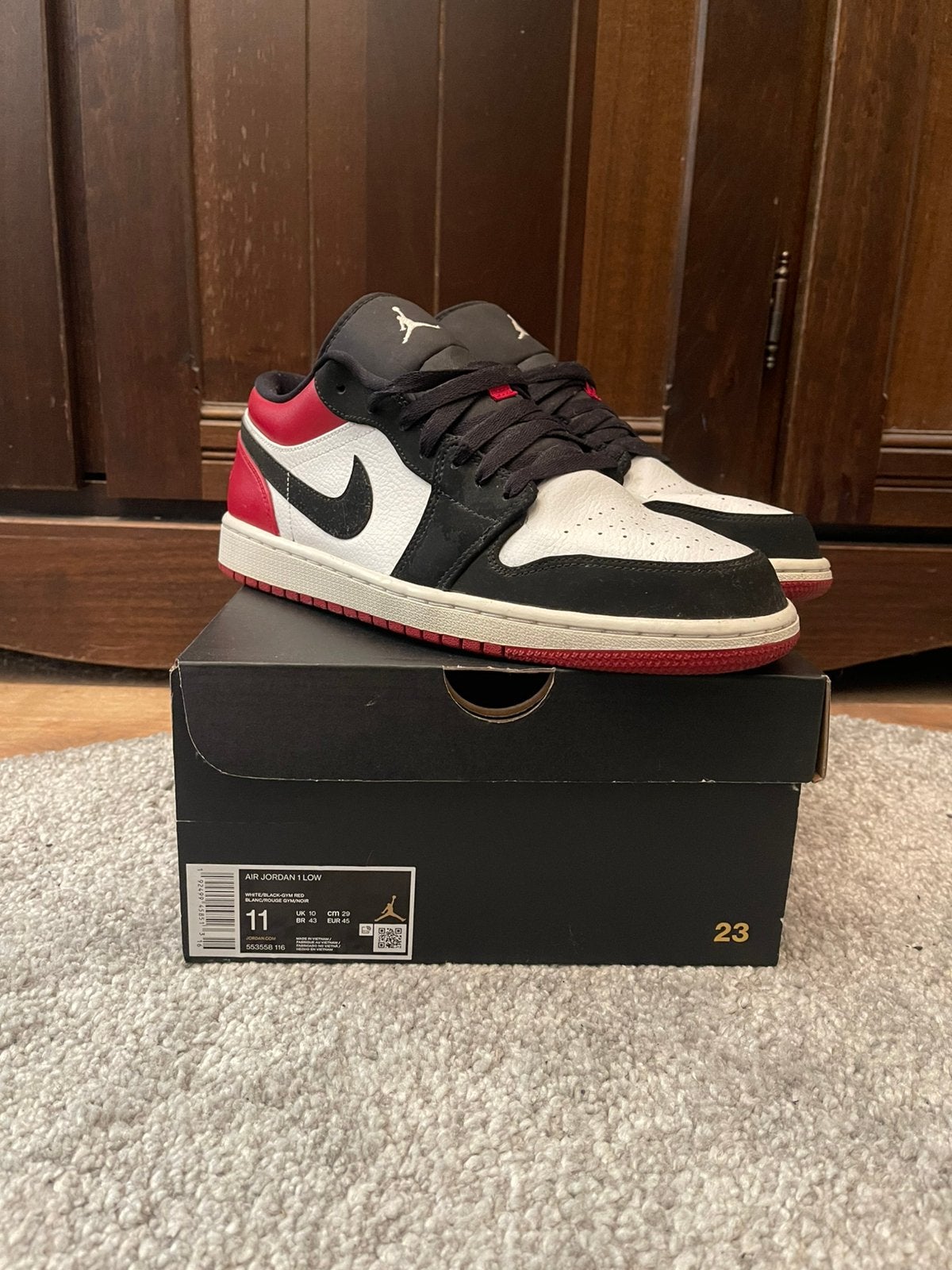 Jordan 1 low mt45, Kleding | Heren, Schoenen, Ophalen, Zo goed als nieuw