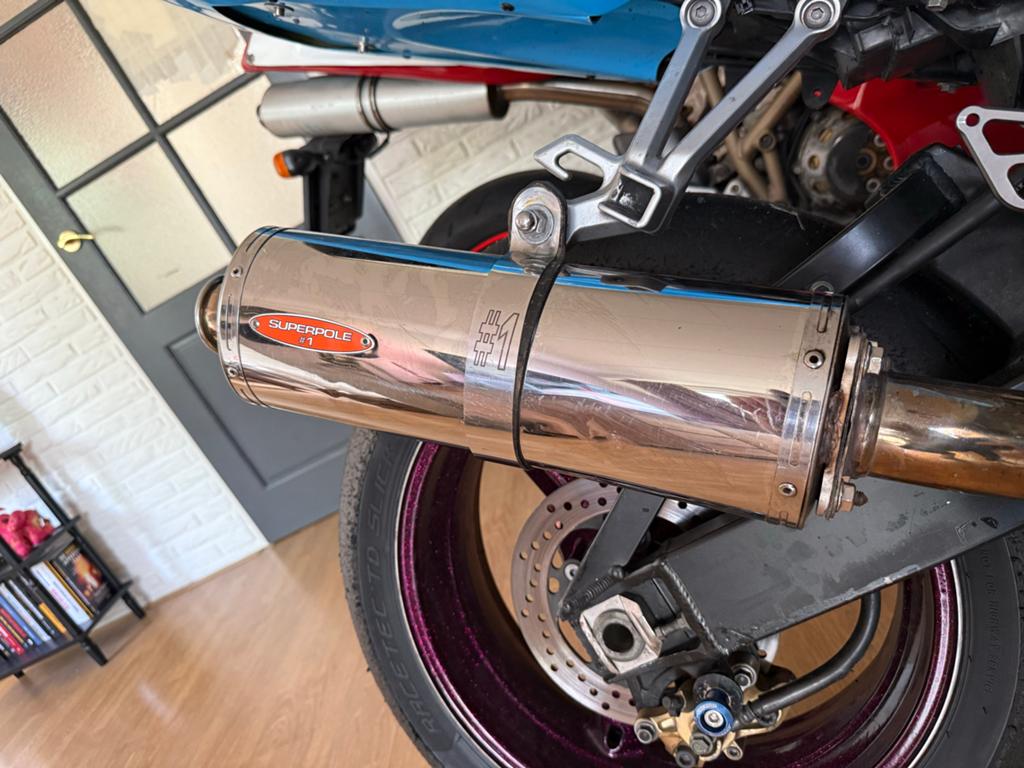 Superpole #1 demper Suzuki Gsxr k1 t/m k5 met decibelkiller, Ophalen of Verzenden, Gebruikt