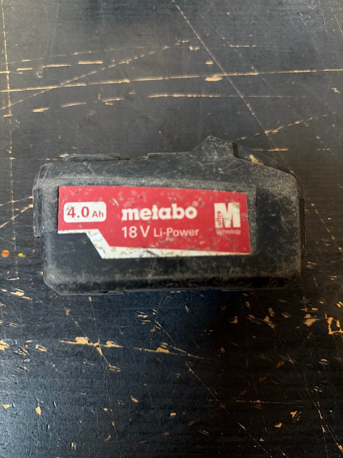 Kapotte Metabo 18V 4.0Ah Li-Power Accu - Voor onderdelen, Ophalen of Verzenden, Gebruikt, Overige typen