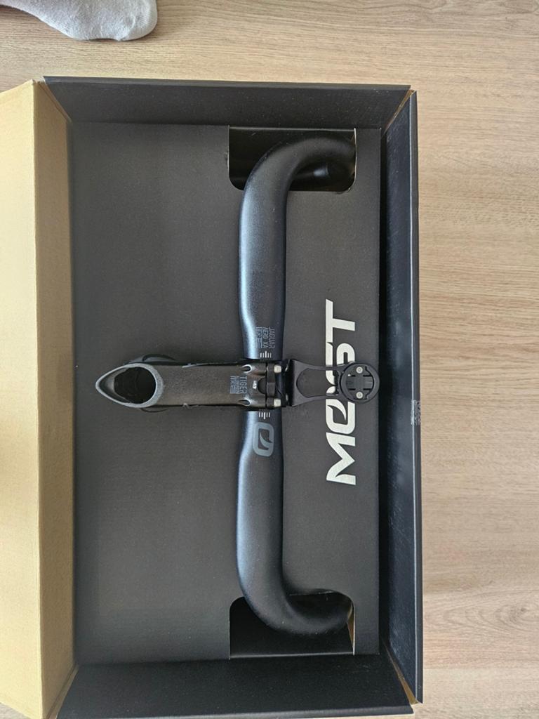 Most Tiger Aero TiCR 100mm + Most Jaguar XA Aero TiCR 440mm, Fietsen en Brommers, Fietsonderdelen, Stuur, Zo goed als nieuw, Aluminium