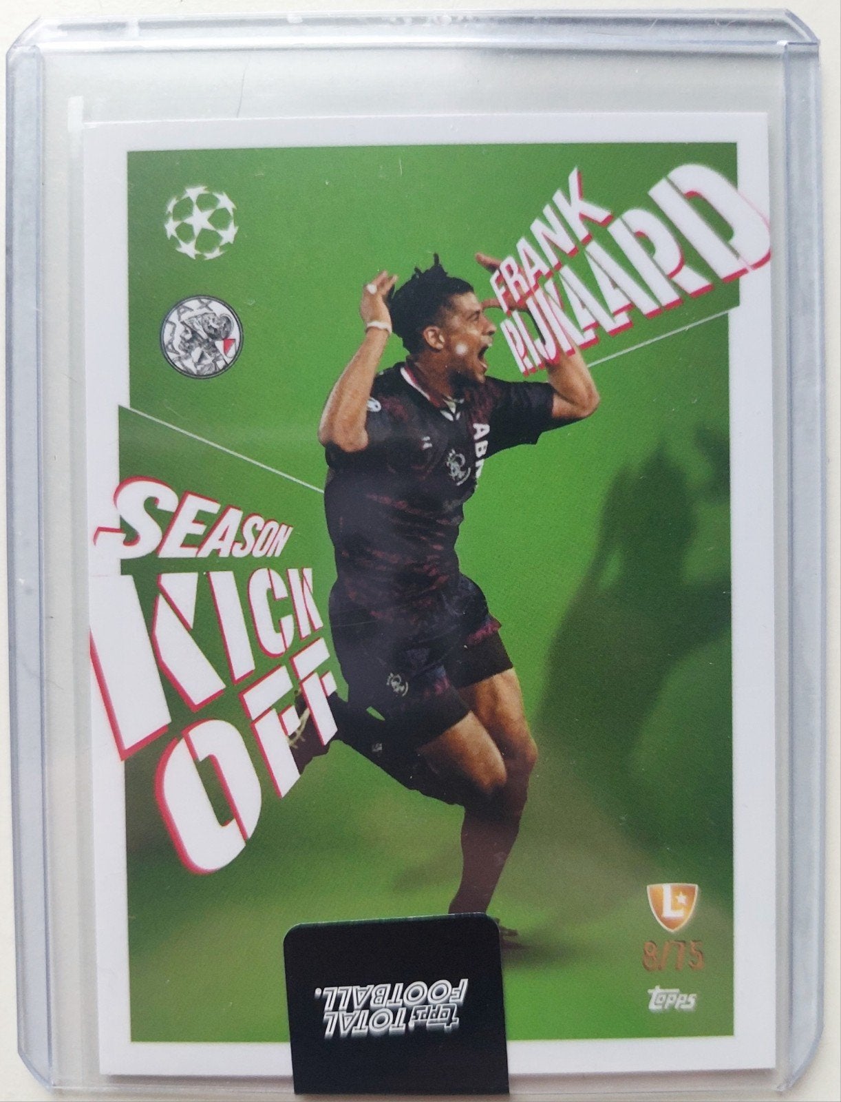 Frank Rijkaard Topps Total Football 8/75, Verzamelen, Sportartikelen en Voetbal, Ophalen of Verzenden, Zo goed als nieuw, Ajax