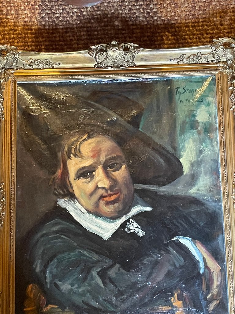 Portret Frans Hals, geschilderd door Th. Storcken, Ophalen, Doek, Portret of Personen, Oud hollands