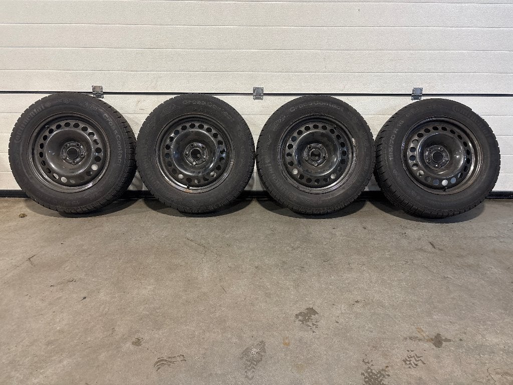 16" continental winterbanden st. 5 x 105 opel mokka ...., Ophalen, Gebruikt, 16 inch, Banden en Velgen