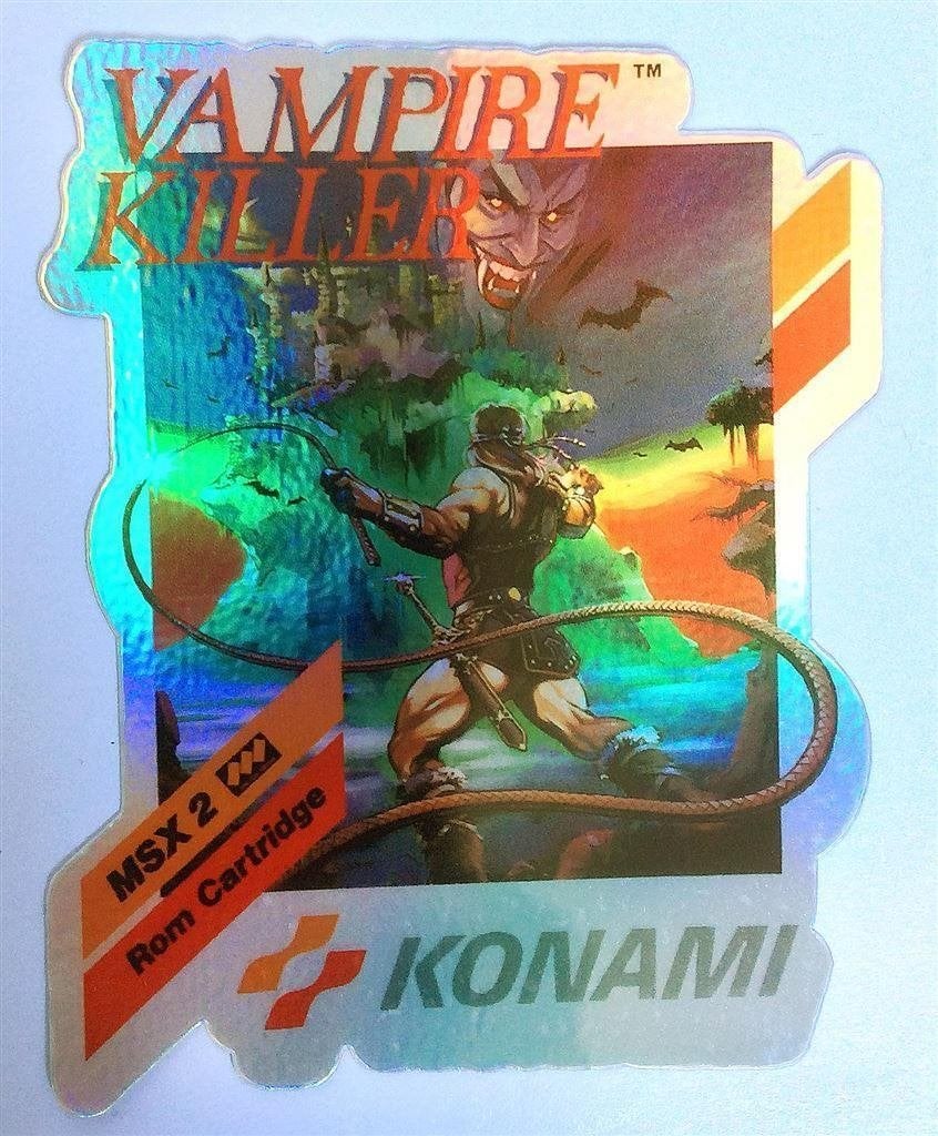 Konami Vampire Killer CASTLEVANIA MSX Holo Sticker, Verzenden, Nieuw, Bedrijf of Vereniging