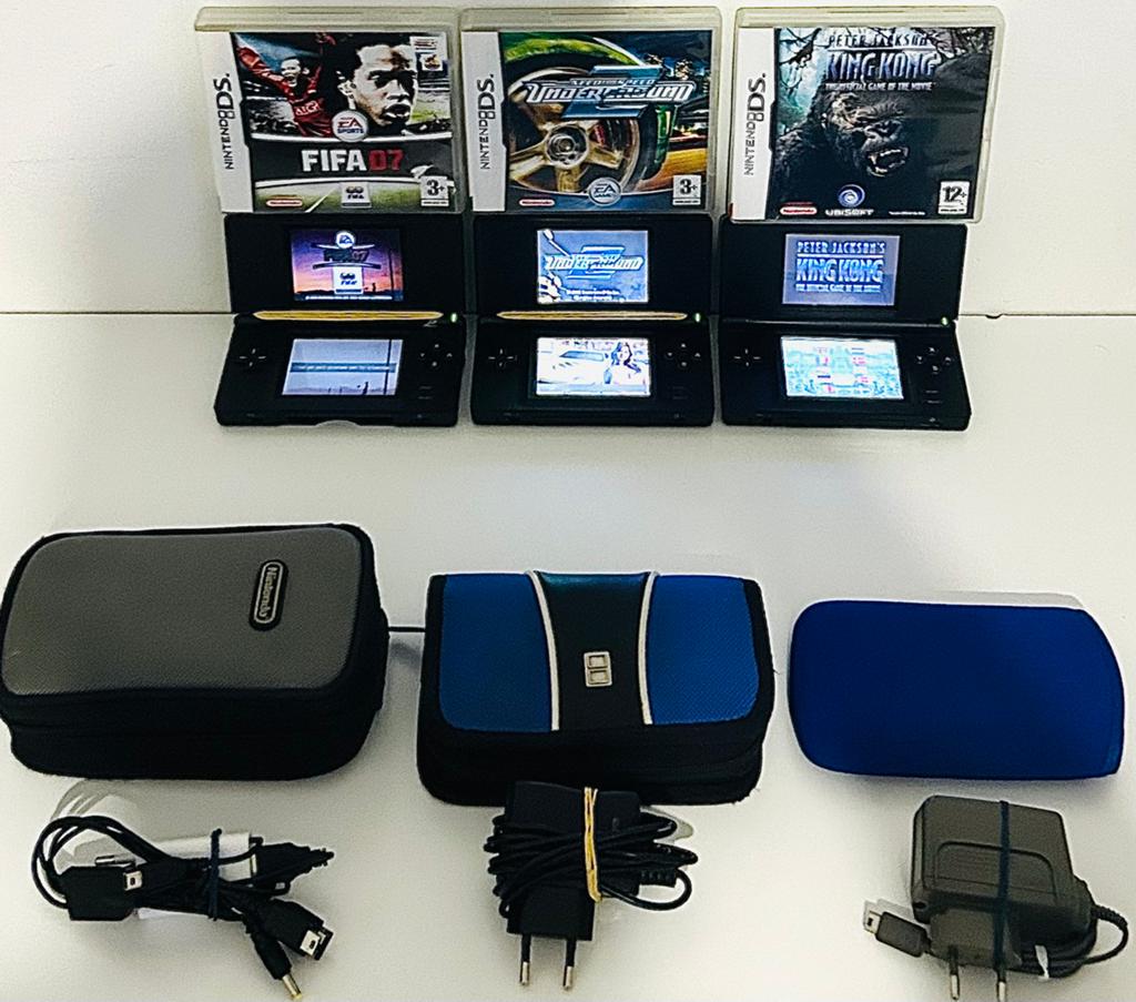 | 3 NDS Lite Zwart | Lees beschrijving |, Spelcomputers en Games, Spelcomputers | Nintendo DS, Gebruikt, DS Lite, Zwart, Met games