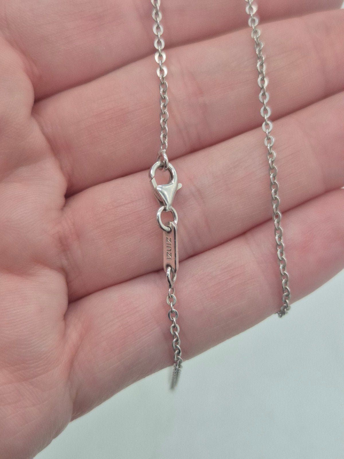 Mooie zilveren Zinzi ketting 925 - 43.5cm, Sieraden, Tassen en Uiterlijk, Kettingen, Verzenden, Zilver, Zilver, Verstelbaar
