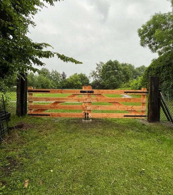 Douglas landhekken — Prijslijst —, Tuin en Terras, Ophalen, Zo goed als nieuw, Hout, Tuinhek