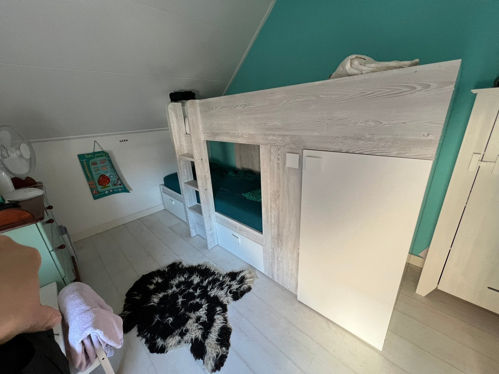 GRATIS Grote stapelbed met kast, zelf demonteren, Ophalen, Gebruikt, Jongetje of Meisje