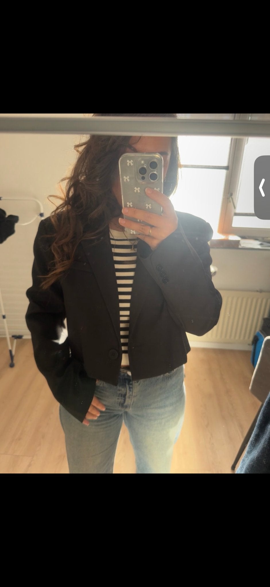 Loavies blazer met glitter strik - Maat L, Zwart, Maat 42/44 (L), Nieuw, Ophalen of Verzenden