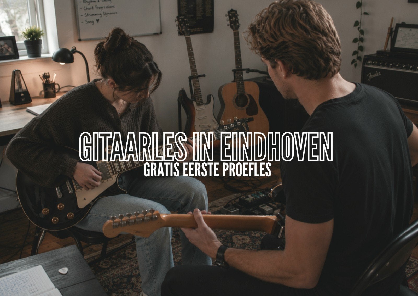 Gitaarles in Eindhoven - ook tijdens de zomervakantie!, Ophalen, Solid body, Overige merken