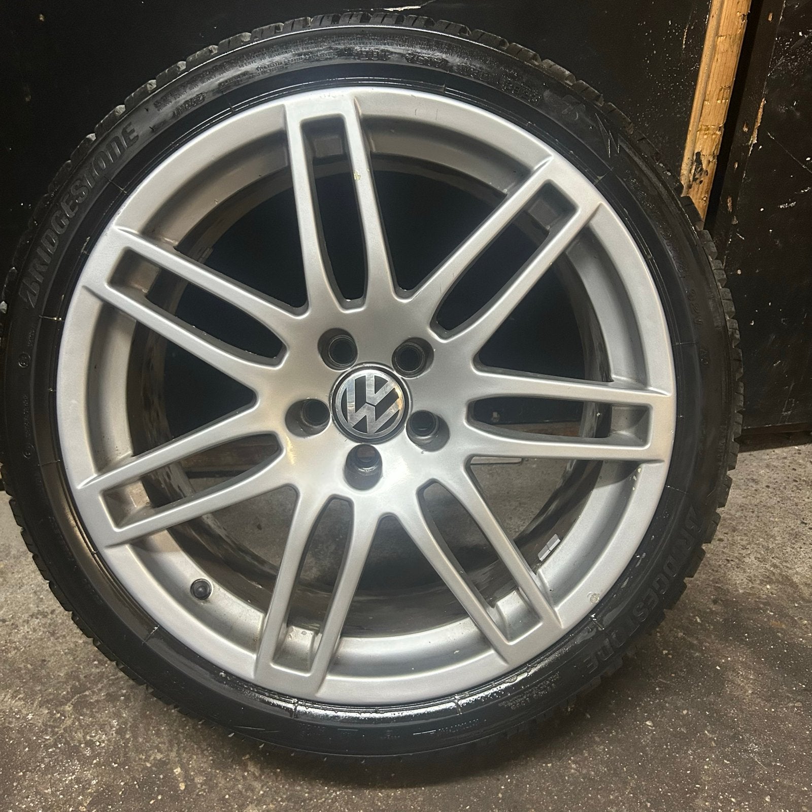 Audi RS4 Velgen 5x100 18 inch met banden, Ophalen, Gebruikt, 18 inch, Banden en Velgen