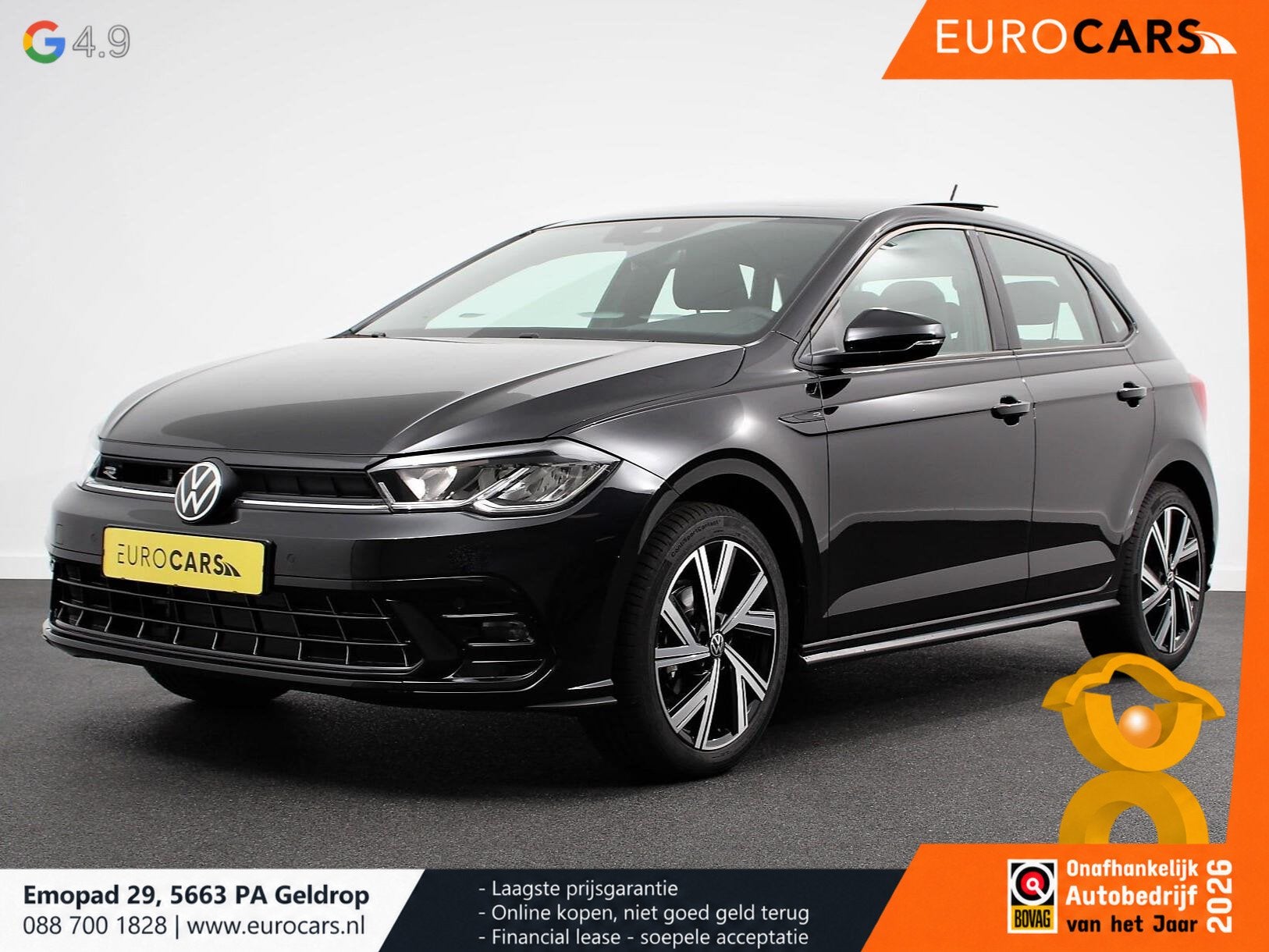 Volkswagen Polo 1.0 TSI DSG R-Line DEMO ! Panorama dak Navig, Stof, Gebruikt, Euro 6, 95 pk