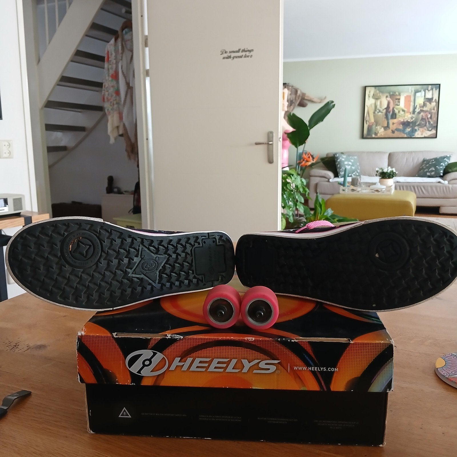 Heelys rolschoenen zwart/roze - Maat 39, Ophalen of Verzenden, Gebruikt, Meisje