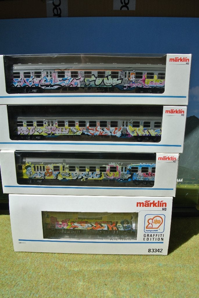 Märklin 83342 Graffiti Edition met 84255, 84256 en 84257, Wisselstroom, Treinset, Ophalen of Verzenden, Zo goed als nieuw