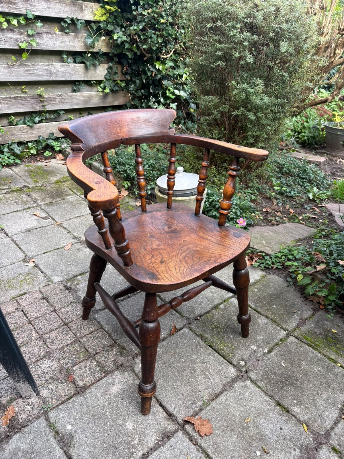 Antieke Engelse Captain's Chair, begin 19e eeuw, Ophalen