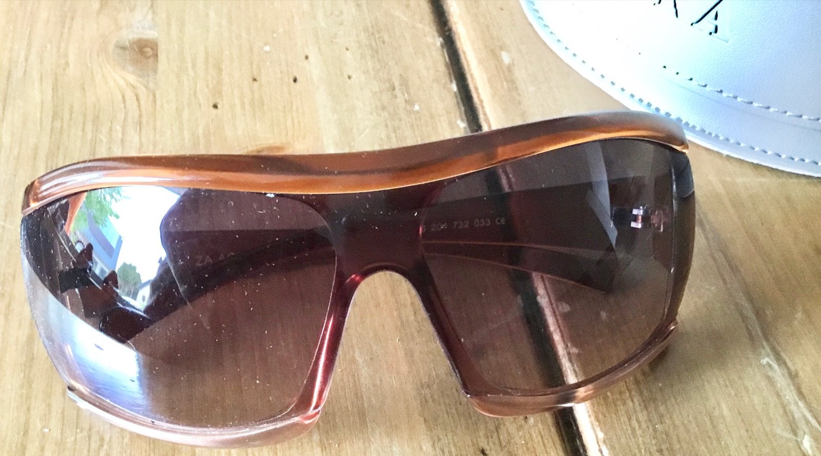 ZARA ZONNEBRIL MET KOKER, Overige merken, Zonnebril, Bruin, Ophalen of Verzenden