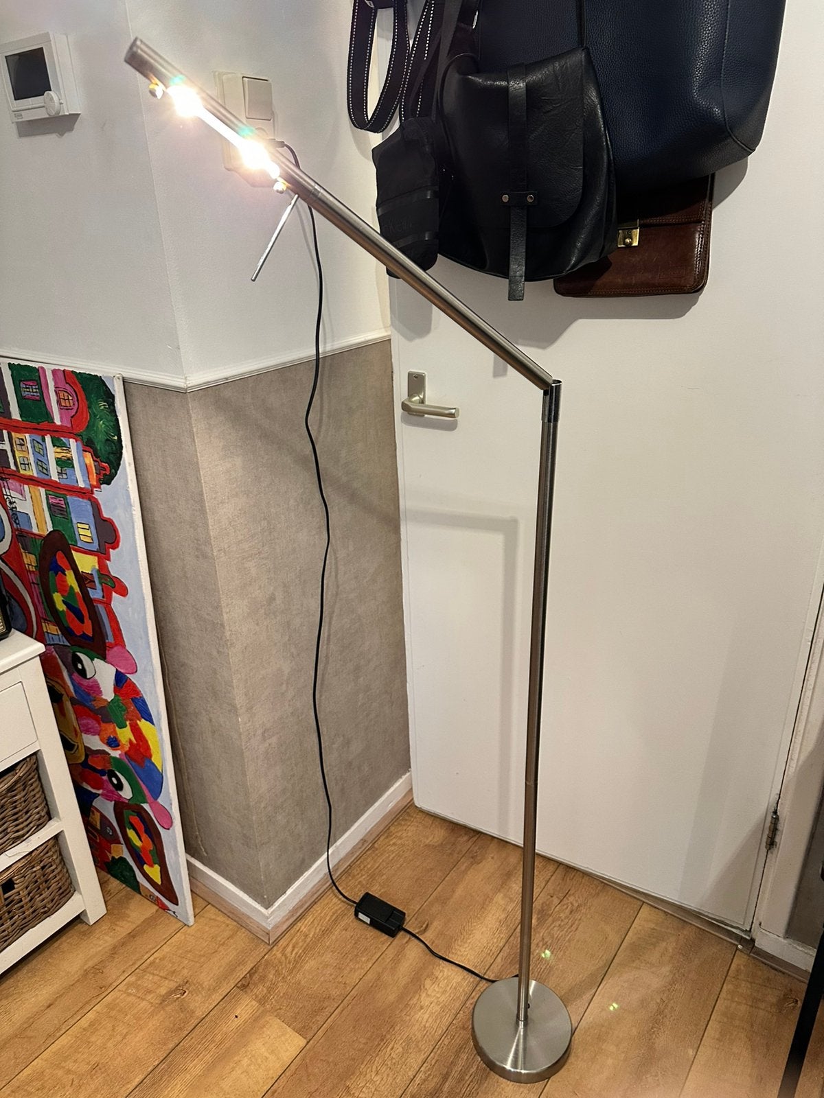 2 metalen design vloerlampen dimmer, Ophalen, Zo goed als nieuw, 150 tot 200 cm