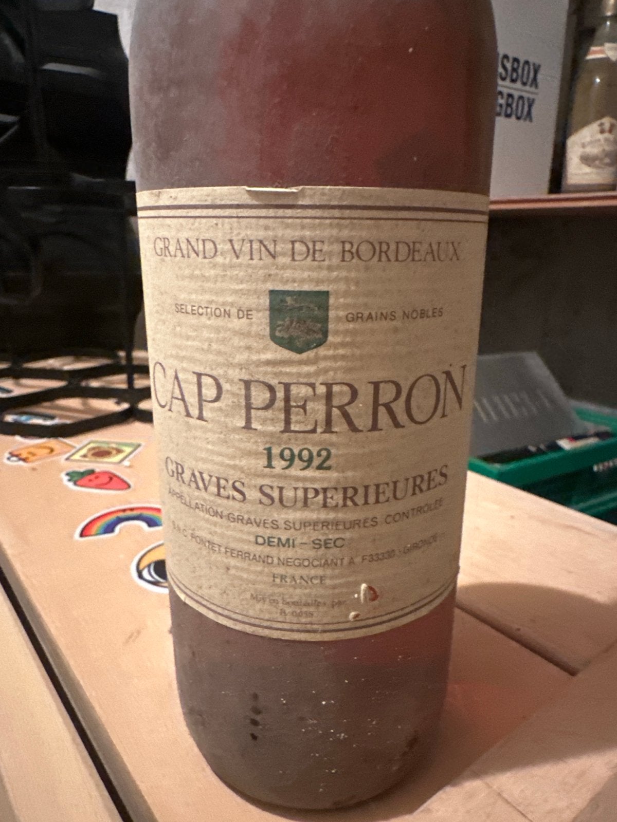 Cap Perron Graves Superieures 1992 Witte Wijn, Gebruikt, Frankrijk, Ophalen of Verzenden, Witte wijn