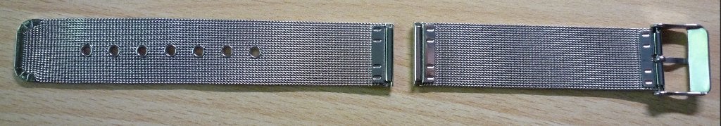 Milanese horlogeband 20mm met gesp, Overige merken, Staal, Staal, Polshorloge