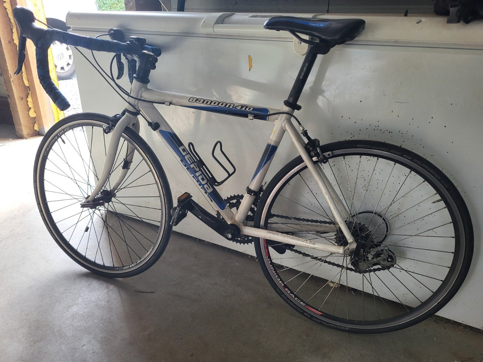 Kinder racefiets Bandon 410 - Maat 40 - Shimano 2x8, Gebruikt, Velgrem, Minder dan 49 cm, 15 tot 20 versnellingen
