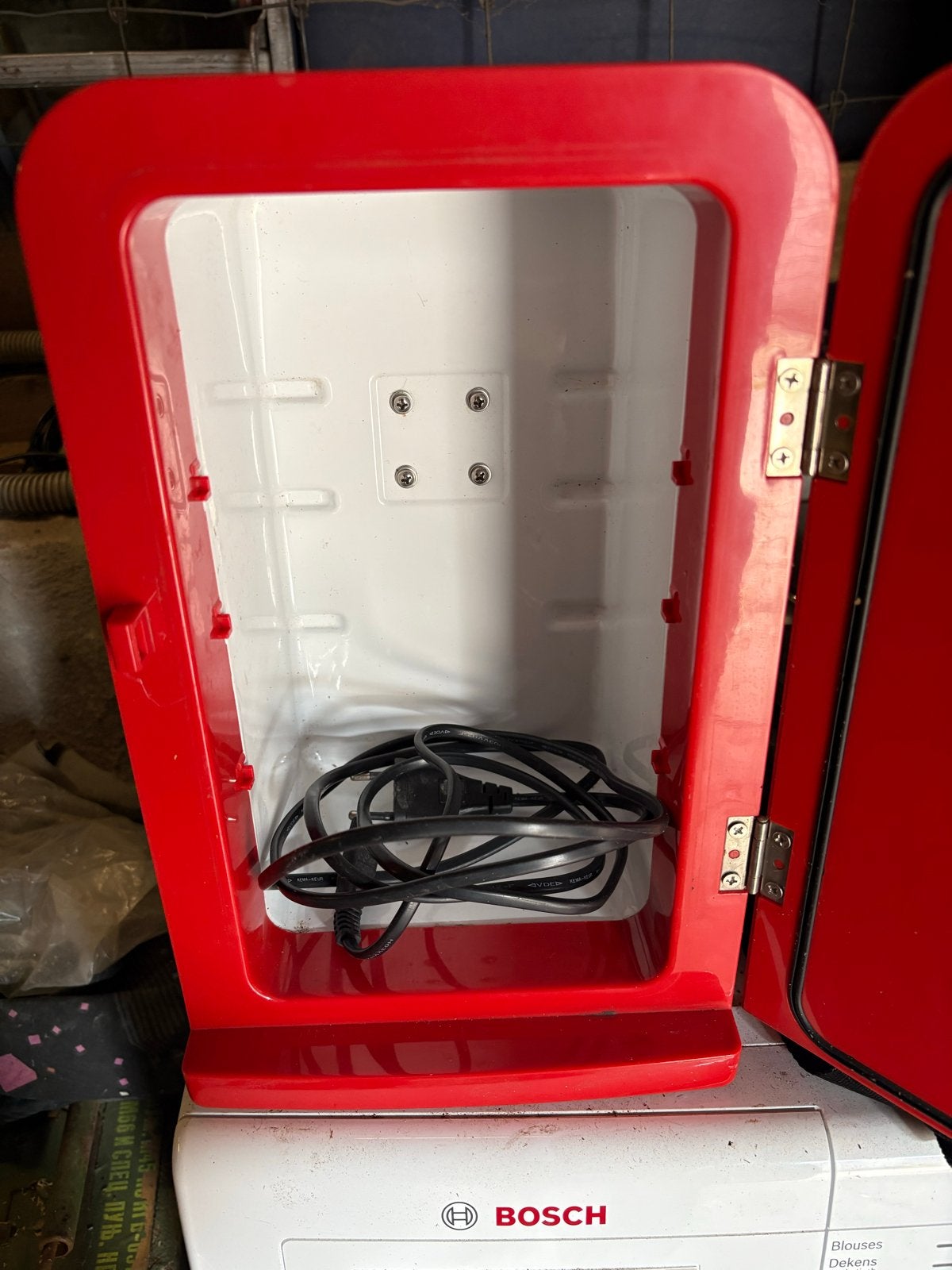 Compacte rode koelkast - Frigdemaster, Witgoed en Apparatuur, Koelkasten en IJskasten, Ophalen of Verzenden, Minder dan 75 liter