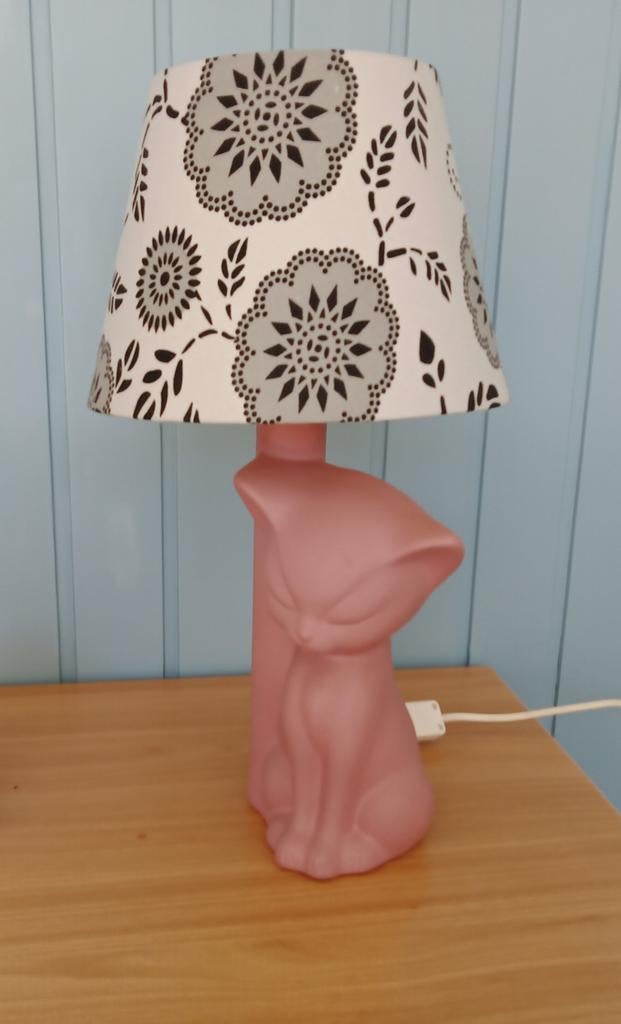 Leuke poezen schemerlamp met kap, Ophalen, Zo goed als nieuw, Speels, Kinderkamer, Minder dan 50 cm