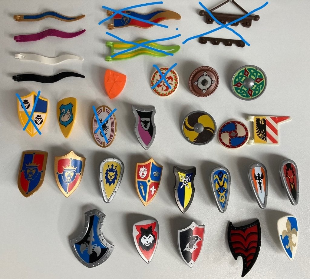 playmobil, vlaggen  wimpels  schilden  vaandelhouder, Ophalen of Verzenden, Gebruikt