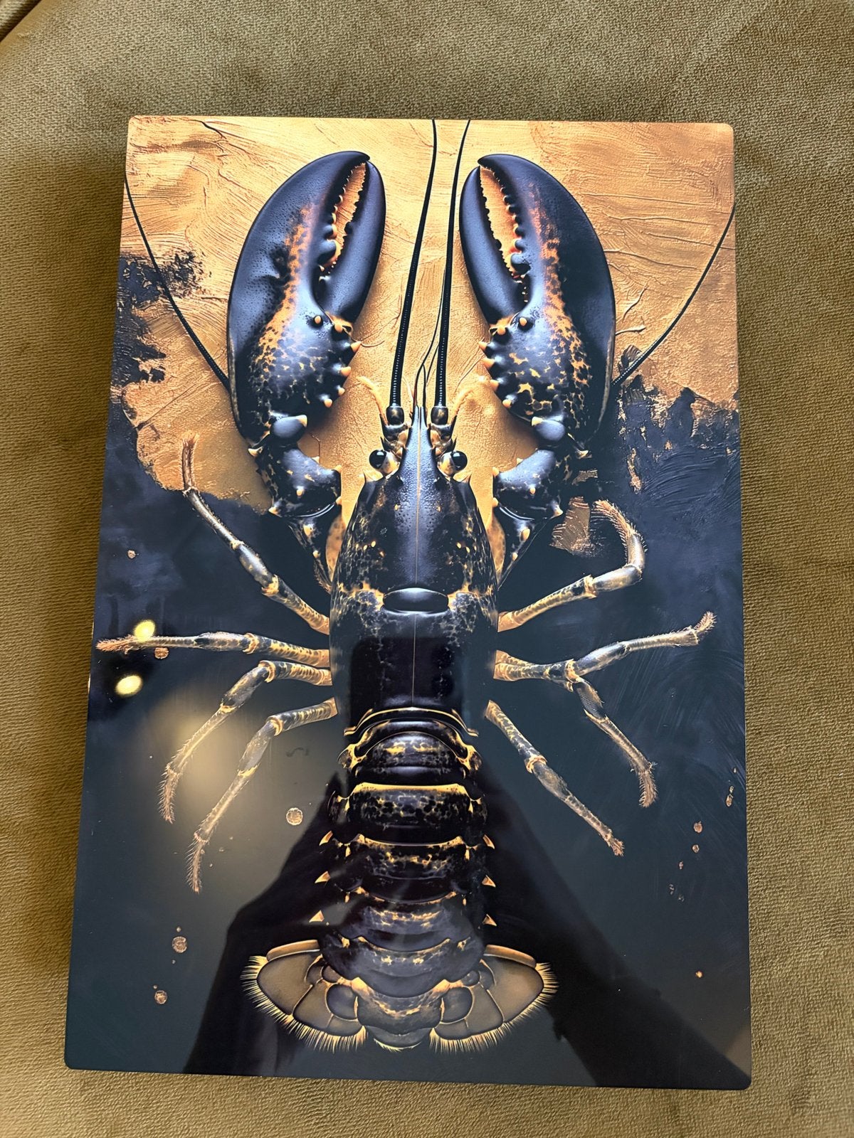 Luxe Kreeft Kunstwerk op Plexiglas - Otti Originals, Ophangklaar, Kunststof, Ophalen of Verzenden, Dieren