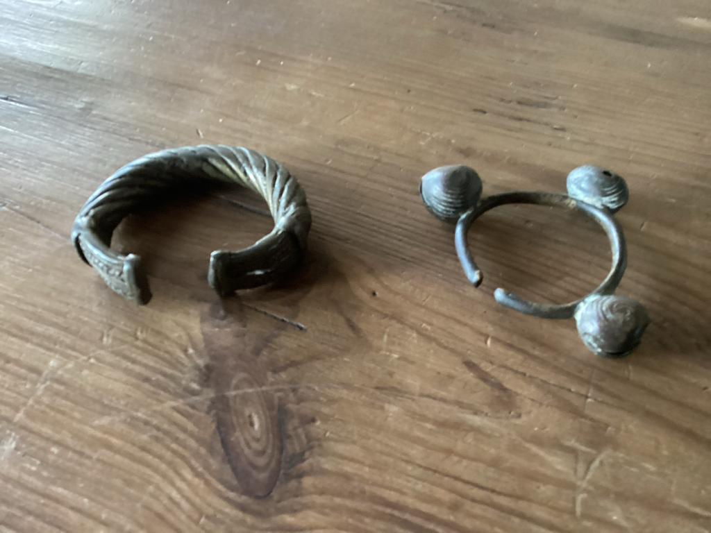 Vintage bronzen armbanden set - uniek design, Antiek en Kunst, Ophalen of Verzenden