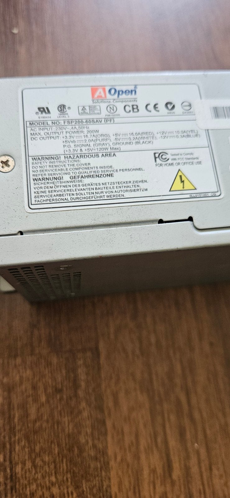 AOpen 200W mATX Interne Voeding - Gebruikt, Ophalen of Verzenden, Gebruikt