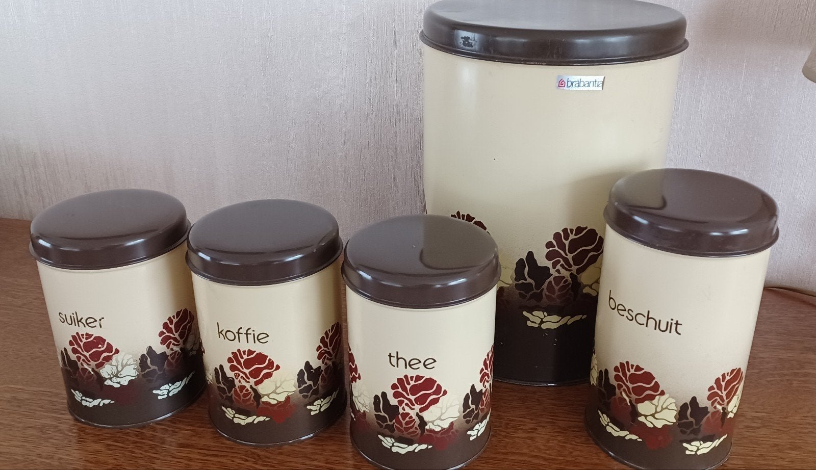 Vintage Brabantia voorraadbussen - complete set, Ophalen of Verzenden