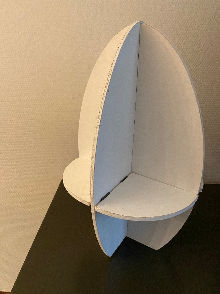 houten ei met plankjes inklapbaar uitvoering in doos, Ophalen of Verzenden, Nieuw, Hout, Wit