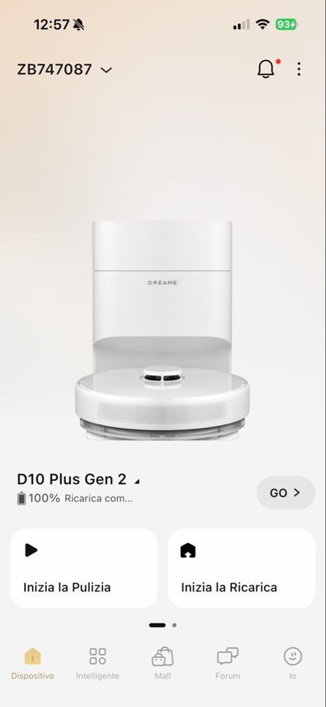 Dreame D10 Plus Gen 2 Robotstofzuiger met Dweilfunctie, Ophalen of Verzenden, Automatisch, Zo goed als nieuw