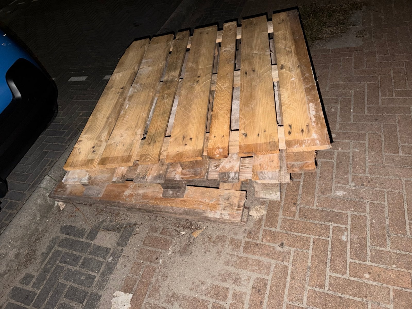 Gebruikte houten pallets 3 stuks, Gebruikt, Ophalen of Verzenden, 50 mm of meer, Pallet